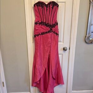 Pink Strapless Gown with Sweetheart Neckline
